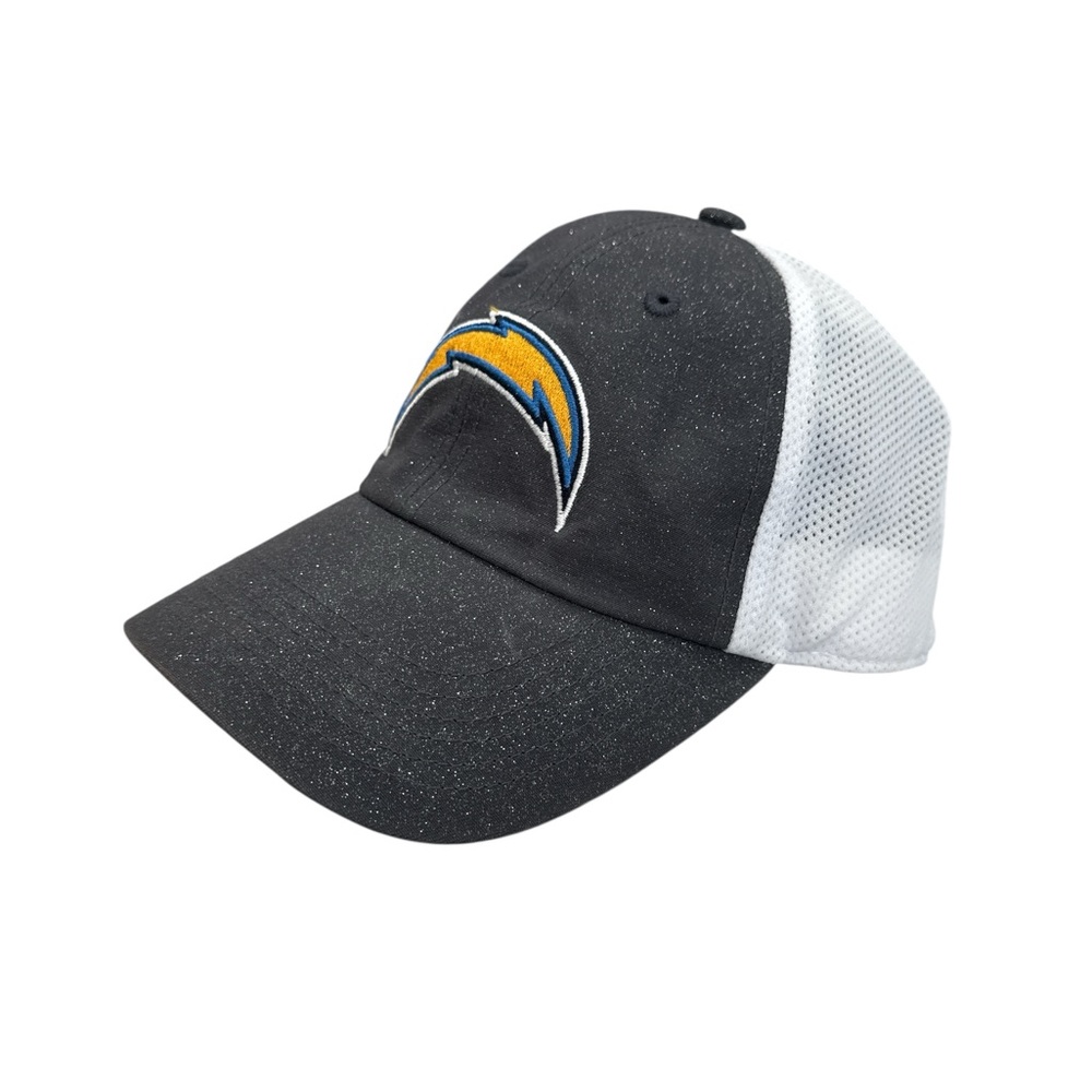 NFL Chargers Women’s Sparkle Mesh Trucker Hat Navy/White Adjustable